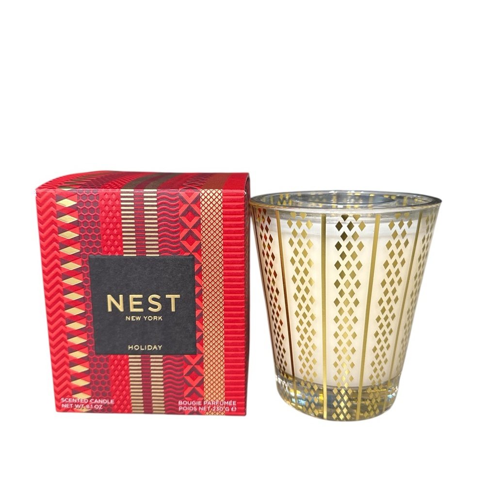 Holiday Scented Candle - Red and Gold - Picture 2 of 3